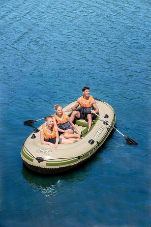 Надувний човен Bestway Hydro-Force Voyager 500 для 3 осіб, 348x141x48 см, комплект з веслами