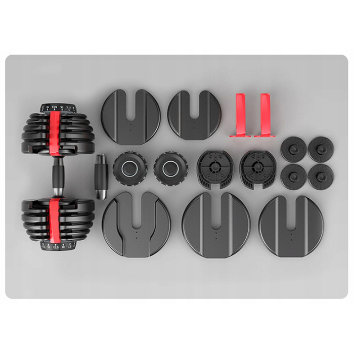 Регульовані гумовані гантелі Eiflex 1 x 24 кг