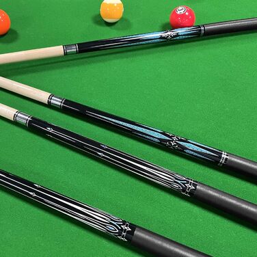 Більярдний кий Pool Queue, 58 дюймів, канадський клен, професійний, синьо-білий