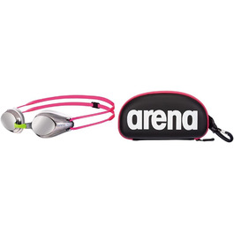 Дитячі змагальні дзеркальні антифог окуляри для плавання arena Tracks Junior з UV-захистом, силіконовими ущільнювачами, 4 змінними носовими перемичками та футляром