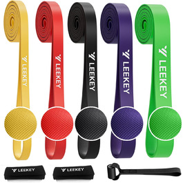 Еластичні гумки LEEKEY для фітнесу та реабілітації - набір для силових тренувань, фітнесу, фізичної терапії та домашніх тренувань