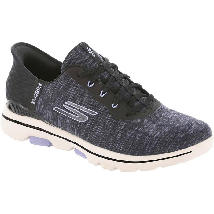 Жіночі гольф-кросівки Skechers Go Walk 5 Relaxed Fit, чорно-лавандові (41 EU)