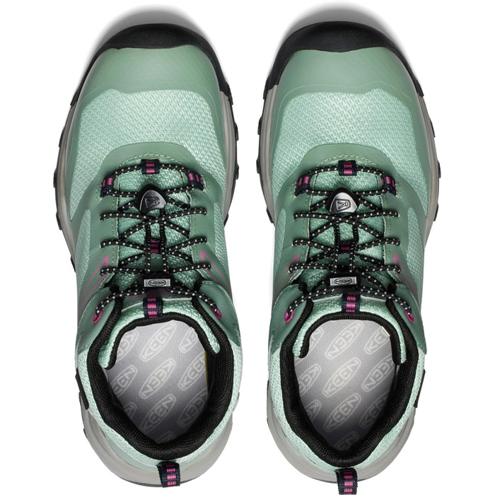 KEEN Wanduro Mid - водонепроникні трекінгові кросівки для дітей (Granite Green Ibis Rose, 30 EU)