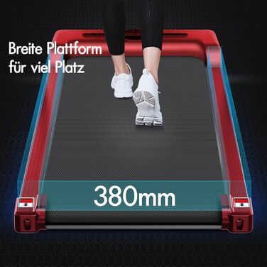 Інтелектуальний килимок для ходьби BLACK LORD SL9H - 2-в-1 для дому та офісу, з пульт та моніторингом даних, червоний (з ручками)