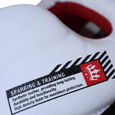 Захисний шолом Playerz для боксу та MMA SparTech, повне закриття обличчя, для муай-тай, кікбоксингу, тренувальний, білий, розмір L-XL