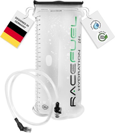 Гідратор RaceFuel для спорту та туризму, 1,5/2 л, легка питна система з трубкою, BPA Free, питна ємність для рюкзака