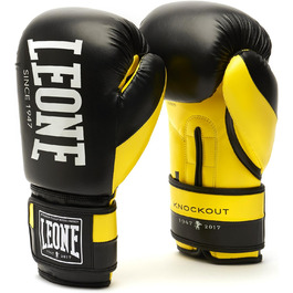 Боксерські рукавички LEONE 1947 KNOCKOUT, унісекс, жовті, 10 OZ (GN371)