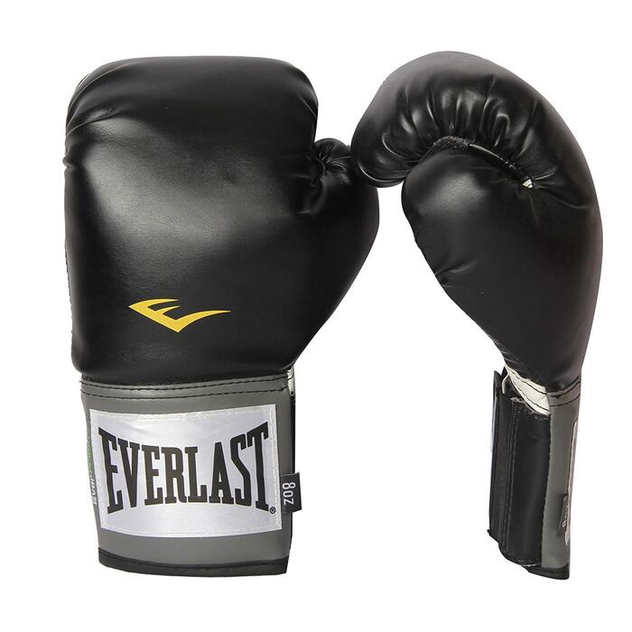 Боксерські рукавички Everlast Prostyle 2 (12oz) + лапи тренера + набір для спарингів - чорні, професійні