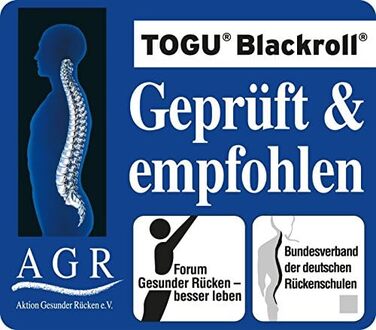 Масажний ролик Togu Blackroll для фасціального тренування, універсальний, чорний