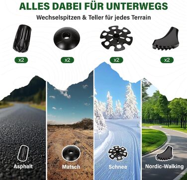 Складані трекінгові палиці для ходьби (2 шт), карбон 3K та алюміній 7050, регульовані 110-135 см, коркова ручка з EVA, сірі