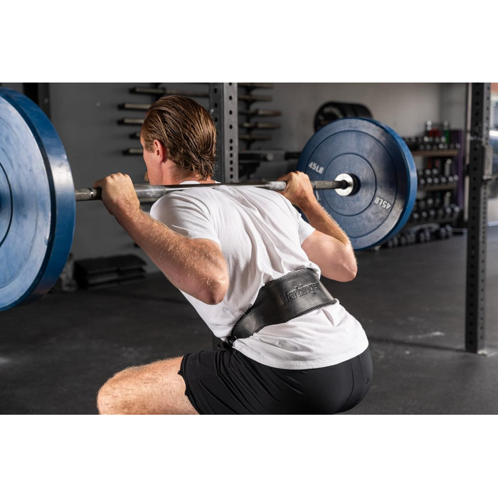 Пончо для тренувань Harbinger 7mm Pro Leather - Пояс для важкої атлетики, пауерліфтингу та олімпійського хавлінгу, чорний, великий