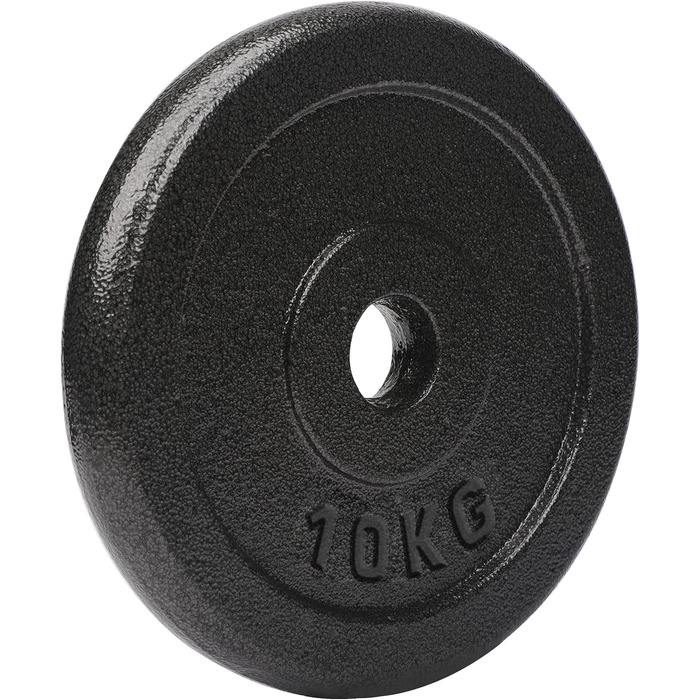 Гантельний диск DoYourFitness 10 кг, чавунний, отвір 28/29 мм, сірий, для коротких гантелей