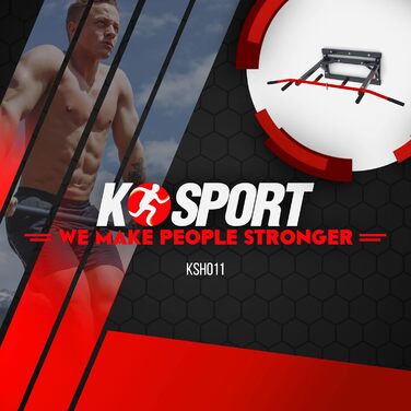 Турнік для підтягувань K-Sport X-MAX настінний, 3 хвати, силова станція для тренування м'язів, з електронною книгою