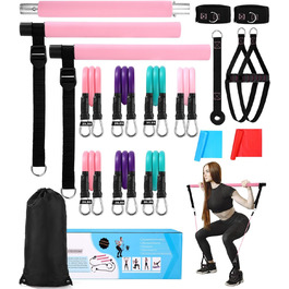 Набір для фітнесу та пілатесу з еластичними стрічками (6 шт.)