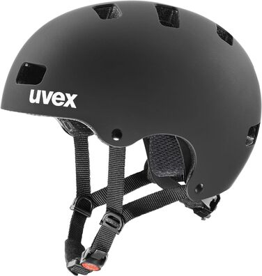 Дитячий велосипедний шолом Uvex Kid 3 CC, чорний матовий, розмір 55-58 см, міцний корпус, регульований, вентиляція