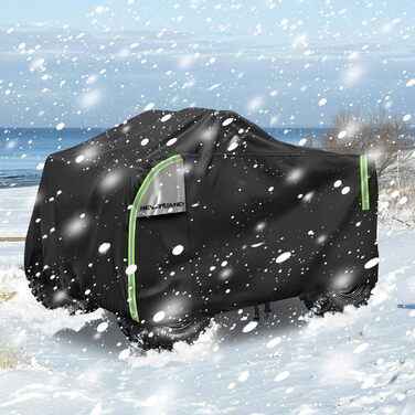 Чохол для квадроцикла NEVERLAND XXXL 256x110x120 см - захист від бруду, вологи, сонця та зимових умов. Оксфорд 210D, оранжевий, з фосфоресцентним покриттям.