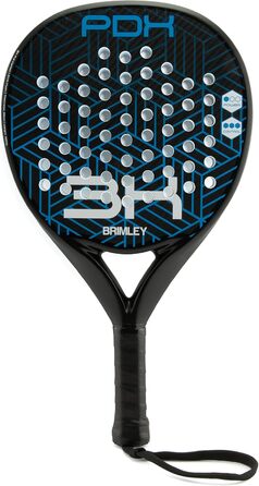 Ракетка для падел-тенісу Brimley Padelschläger Carbon PDX3K 3K-Carbon | Підходить для початківців та досвідчених гравців | 100% карбонова ракетка, Eva-наповнювач, зручна захисна сумка
