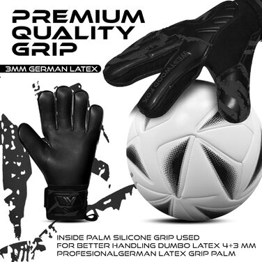 Воротарські рукавички WESTWOOD FOX Fingersave для дітей та юнаків, DumboLatex, 4+3 мм, розмір 6 (8-10 років), жовто-білі