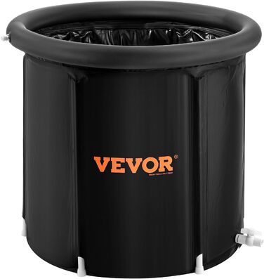 VEVOR льодяна ванна 330 л, надувна складна ванна з кришкою, 85x75 см, бочка для крижаних ванн для дому та вулиці, кріотерапія, для спортсменів і початківців