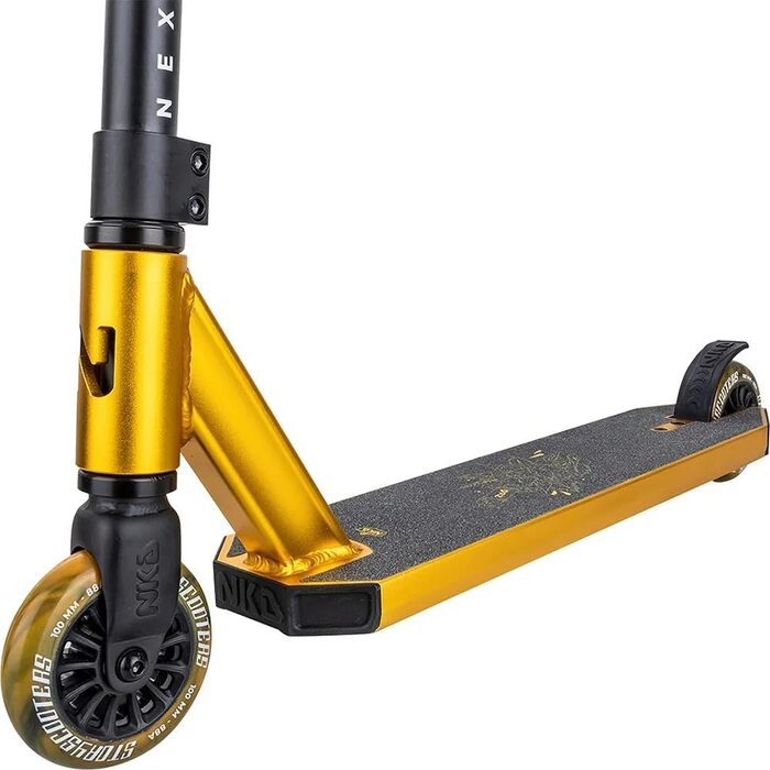 Трюковий самокат NKD Stunt Scooter New Generation: алюмінієвий, з підшипниками ABEC-9, обертовий кермо 360° - Золотий