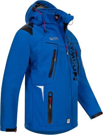 Чоловіча куртка Softshell Geographical Norway FVS — демісезонна outdoor куртка для походів та спорту, водонепроникна, синя, розмір L