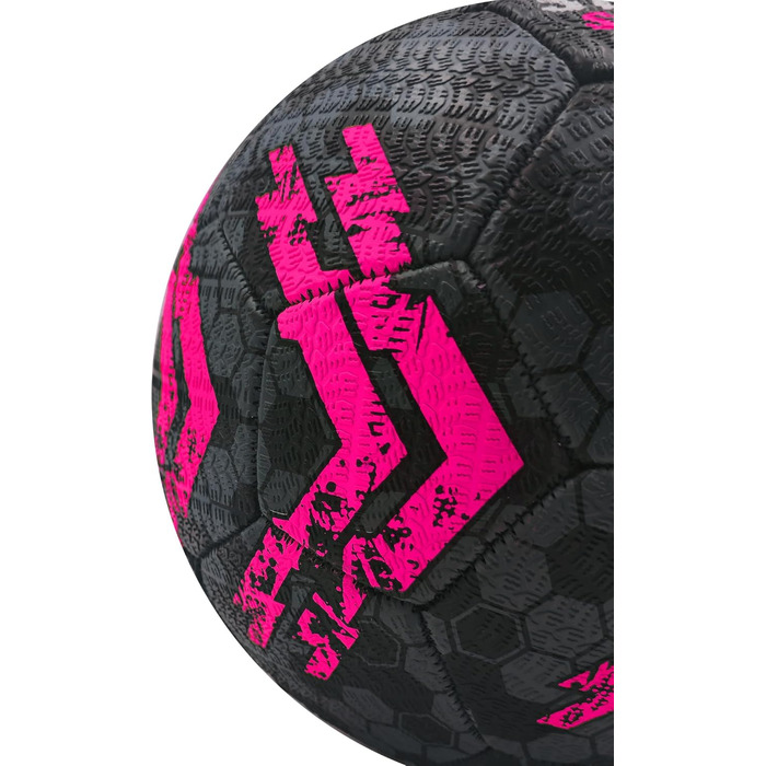 М'яч для вуличної футболу Optimum Unisex – високоякісний, зносостійкий гумовий м'яч, довговічний протектор, ідеальний для бетону та асфальту, універсальний, багатокольоровий (5 шт. чорний / рожевий)