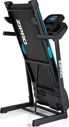 Бігова доріжка Zipro Tekno з нахилом, домашній тренажер до 14 км/год, складаний, потужність 1.5-2.5 к.с., LCD-дисплей, тримач, 12+3 програм, вага до 120 кг