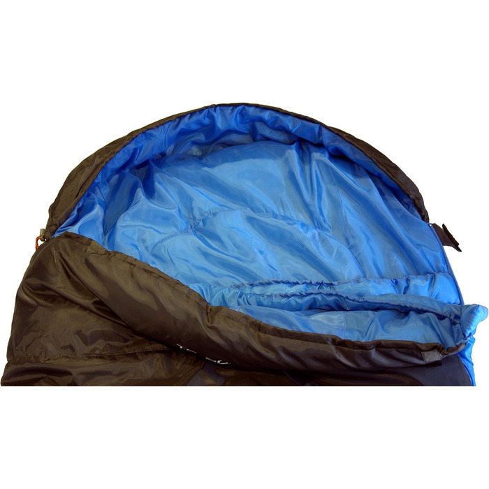 Спальний мішок High Peak TR 300, антрацит/блакитний, для 3-4 сезонів, 0°C, широкий, дихаючий, водостійкий, для кемпінгу, фестивалів, трекінгу, ковдра-трансформер