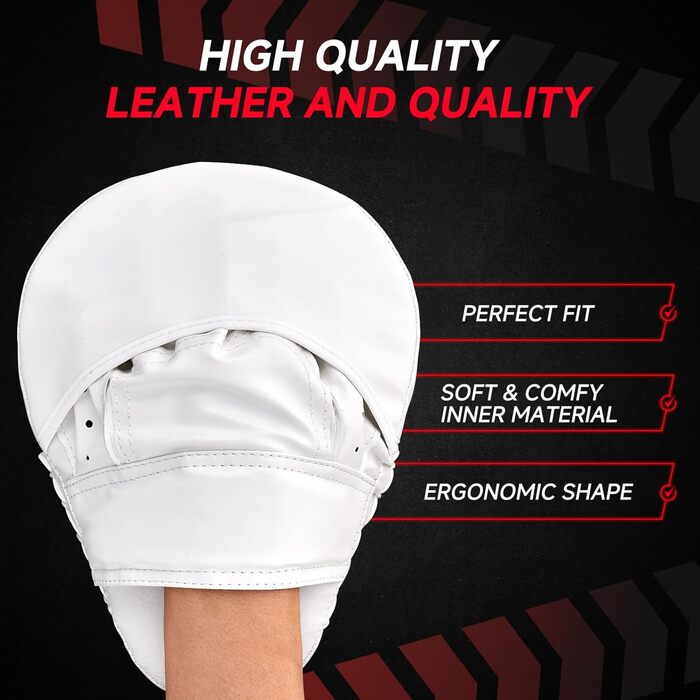 Боксерські рукавички Boxpads для тренувань, MMA, муай-тай, кікбоксингу, карате - білі