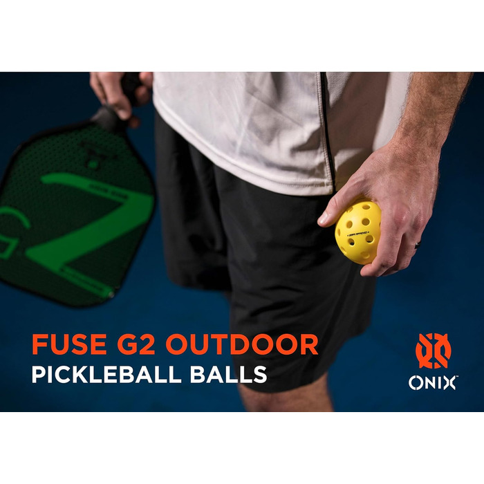 ONIX Pickleball м'ячі Fuse G2 Outdoor жовті, 6 штук