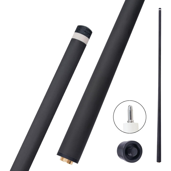 Карбоновий шафт для більярдного кия KONLLEN Low Deflection з Pro-Taper, 11.5/12.5 мм, Pomeranze, з'єднання Uni-Loc, 74 см