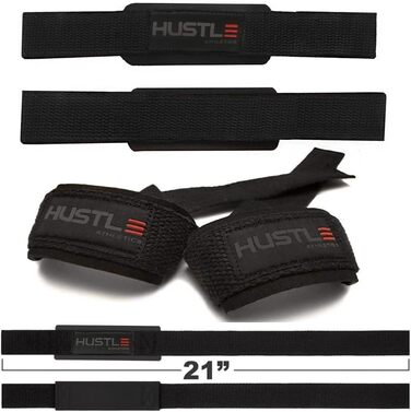 Підйомні лямки Hustle Athletics для чоловіків, ремені для тяги, тренажерний зал
