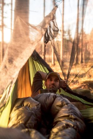 Гамак-колиска Amazonas Adventure Hero XXL з кишенею для килимка – надлегкий, до 150 кг, для кемпінгу, туризму