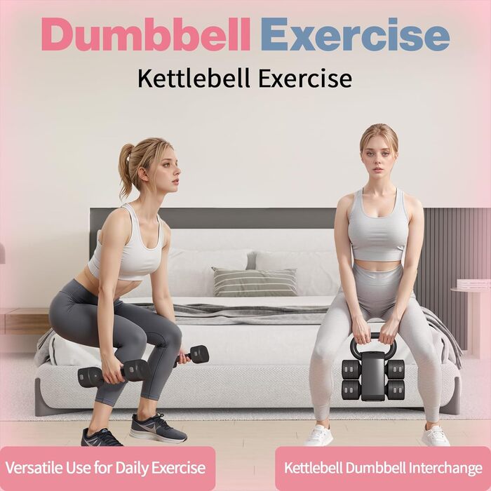 Регульований набір гантелей з кулькою, 4 в 1 (2,5 кг, 3,5 кг, 4,5 кг, 5,5 кг) для жінок, 2 шт. для домашнього фітнесу, тренувань, зелений (чорний)