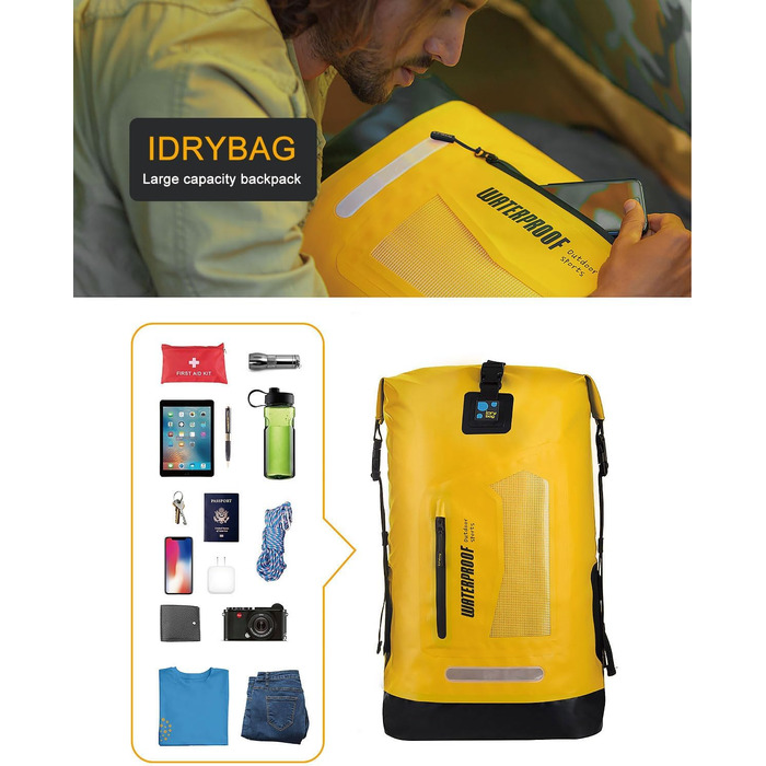 Водонепроникний рюкзак Dry Bag IDRYBAG 20/30/40L: для каякінгу, подорожей, риболовлі