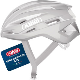 ABUS StormChaser ACE - Легкий шолом для шосе, гравійних велосипедів та циклокросу (Damen und Herren) - Сірий (Pure Grey) M (54-58 см)
