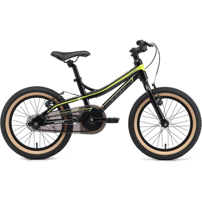 Дитяче велосипед BIKESTAR 16 дюймів: алюмінієвий MTB для дівчаток та хлопчиків 4-5 років, V-brake, чорно-зелений