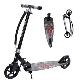 Самокат дитячий Habib Cityroller складаний, регульований, для дітей та підлітків (6-16 років), чорний