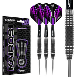 Дартс набір WINMAU Kairos 90% вольфрам, стальні наконечники, професійний, 3 типи, ваги 21г, 23г, 24г, 26г