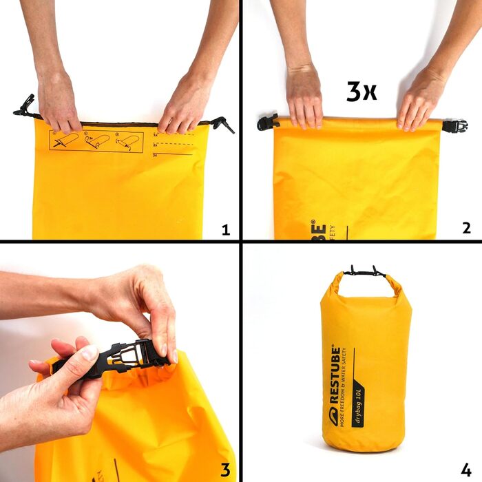 Restube Сумка-мішок Drybag - преміум якість, 30L, жовта | Водонепроникна, для подорожей, активного відпочинку
