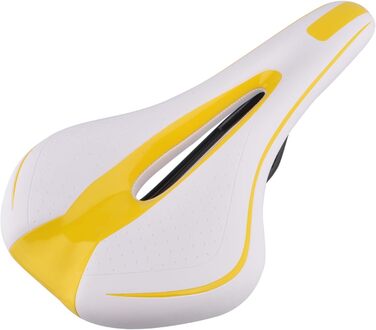 Сідло для гірського велосипеда Robuster, біло-жовте