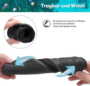 Шкарпетки для плавання Sixspace: дихаючі аквашузи для чоловіків та жінок, розміри 34-47