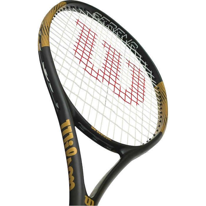 Тенісна ракетка Wilson Serena Elite 103 для дорослих, чорна/золота, розмір ручки 3 (4 3/8 дюйма)