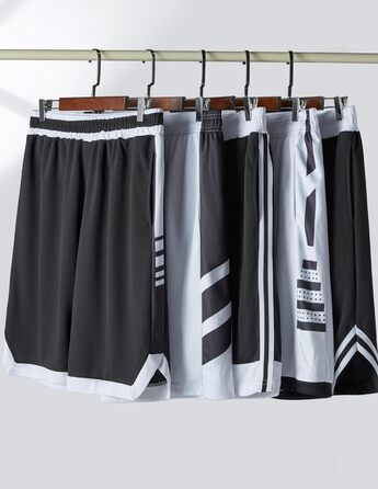 Шорти чоловічі спортивні Liberty Imports з сітки з кишенями, чорно-білі