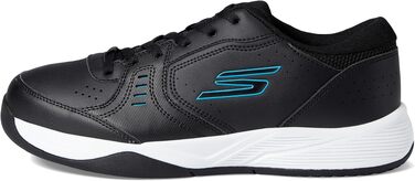 Жіночі кросівки для піклболу Skechers Viper Court Smash для залів та вулиці, Relaxed Fit, чорний/синій, розмір 36 EU