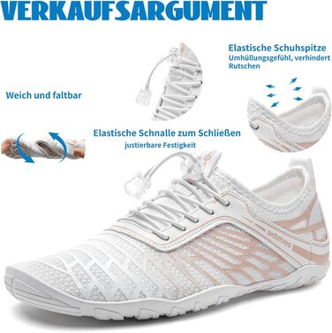 Аквашузи для плавання та серфінгу WateLves: чоловічі та жіночі, швидковисихаючі, унісекс, білі, фіолетові, помаранчеві, 40 EU