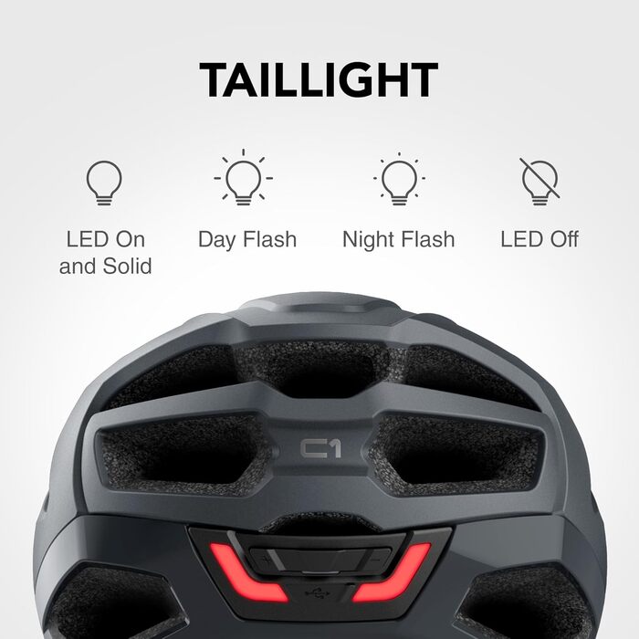 Смарт-шолом Sena C1 з Bluetooth, інтегрованою гарнітурою для музики, GPS та дзвінків, матовий сірий, розмір L