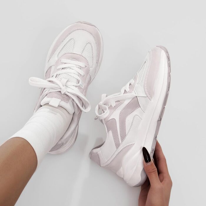 Жіночі кросівки для ходьби Tuopin Modische: дихаюча сітка, антиковзаюча підошва, кольори бежевий та рожевий (39.5 EU)