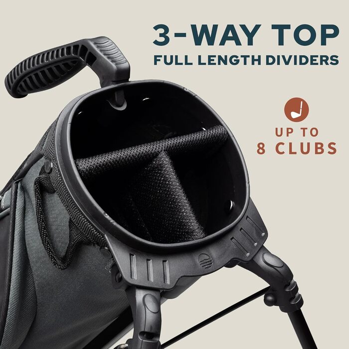 Гольф сумка Sunday Golf Loma XL – Легка сумка з ременем та стійкою – Зручна сумка для пітч-н-патт гольфу – для полів Par 3 та Executive, 3,4 фунти (Універсальний розмір, Колір: Місячна зелень)