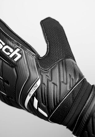 Воротарські рукавички Reusch Attrakt Solid для дорослих, зовнішній шов, універсальні, чорні, розмір 10 — футбольні рукавиці для всіх типів полів